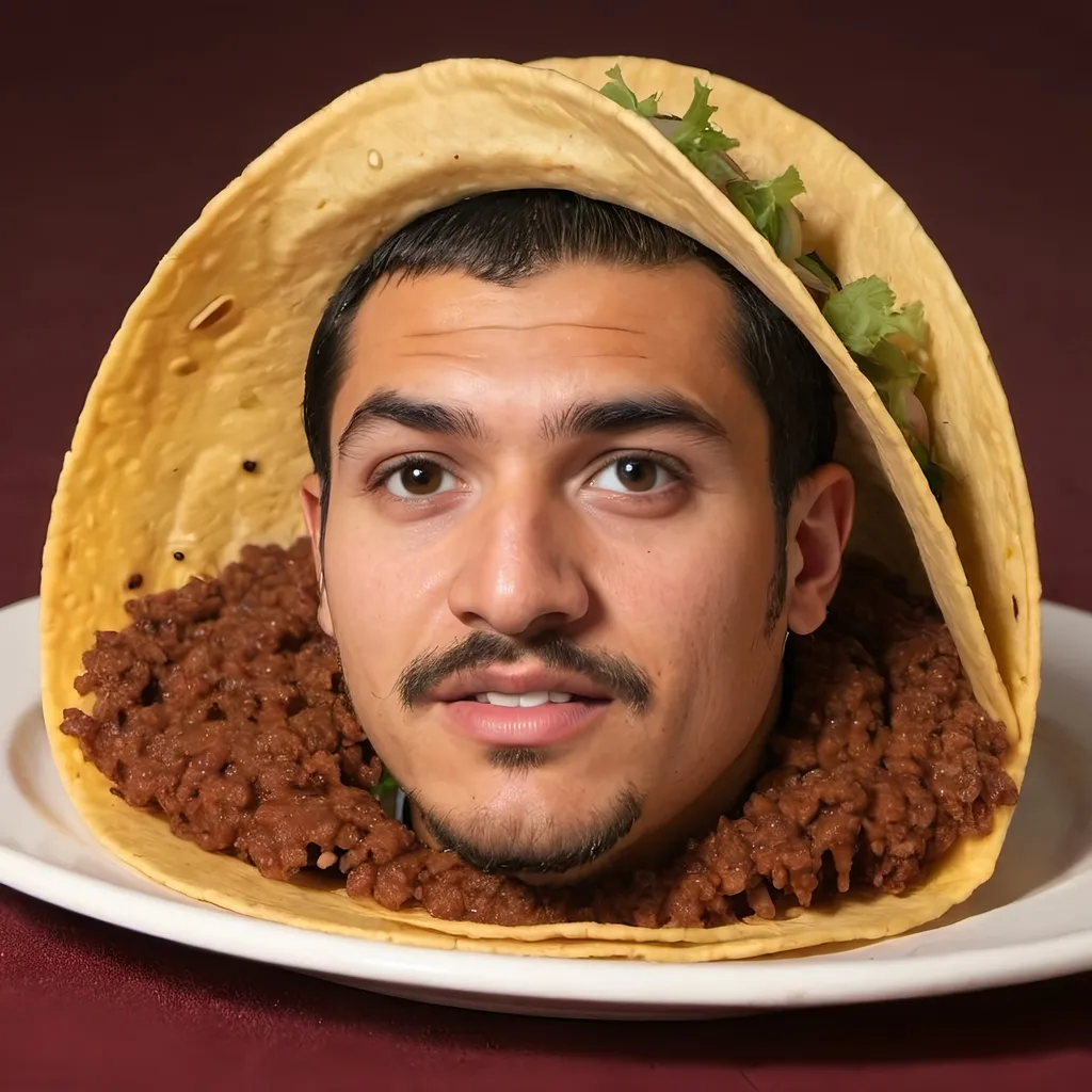 Prompt: A cristian taco