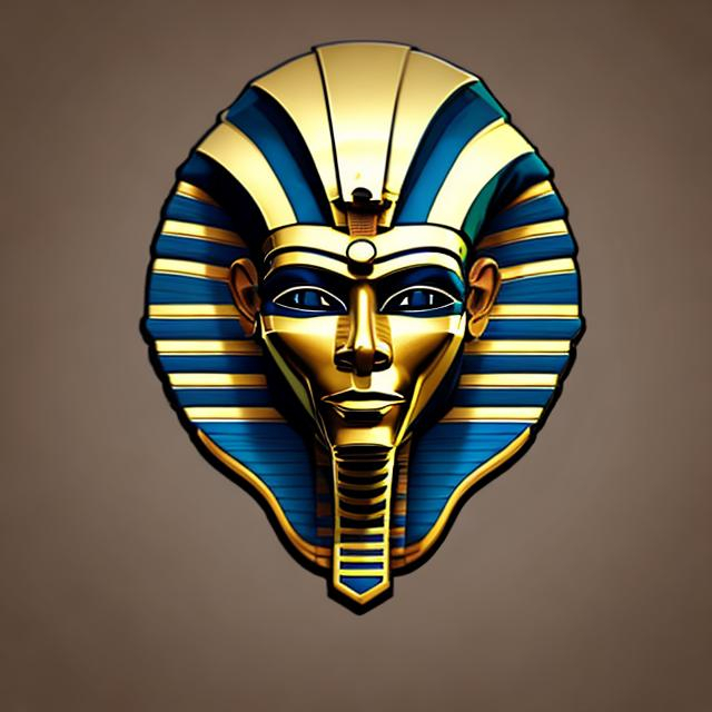 Prompt: A pharaoh mask logo in an e-sports style