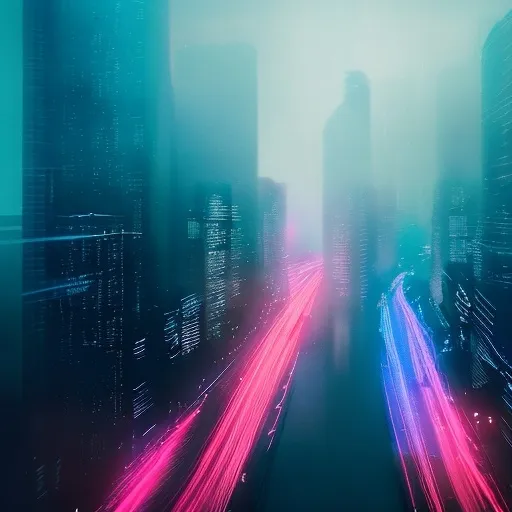 Prompt: Dystopian cityscape, Blade Runner  inspired, neon lights glowing through dense fog, towering skyscrapers with futuristic architecture, rain-slick streets reflecting vibrant colors, dark and moody atmosphere, heavily detailed setting with bustling crowds and holographic advertisements, conveying a sense of both awe and despair, ultra-detailed, cinematic composition, 4K quality, rich contrast and sharp depth.