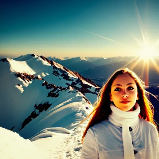 Prompt: (accurately spelled text "משפחה שמחה") family standing on a snowy mountain, (stunning scenery) with a breathtaking view, vibrant colors, shimmering snow contrasting against a clear blue sky, warm and joyful atmosphere, the sunlight reflecting off the snow, capturing the essence of happiness and togetherness, ultra-detailed, high-quality image, cinematic depth.