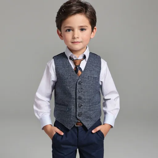 Prompt: Boy outfit with vest
