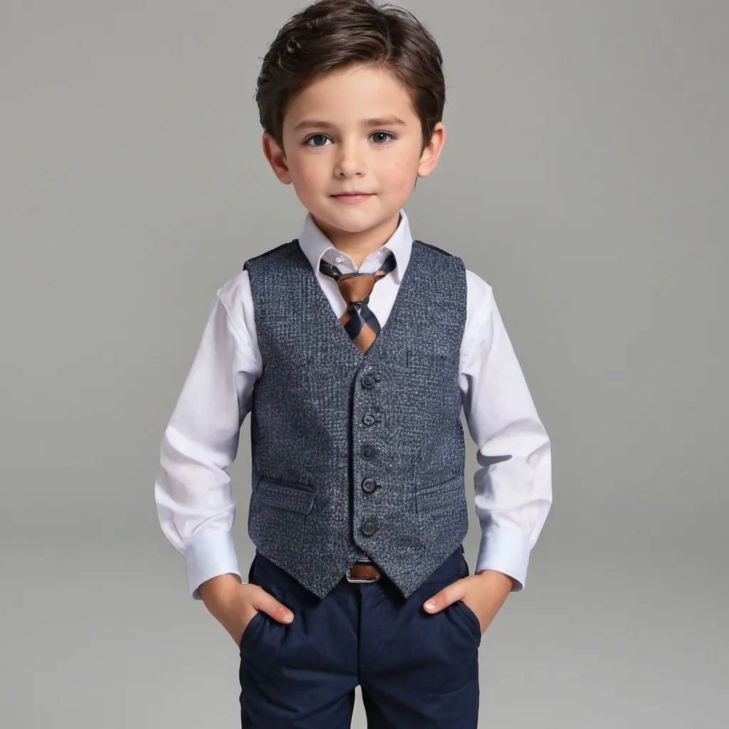 Prompt: Boy outfit with vest
