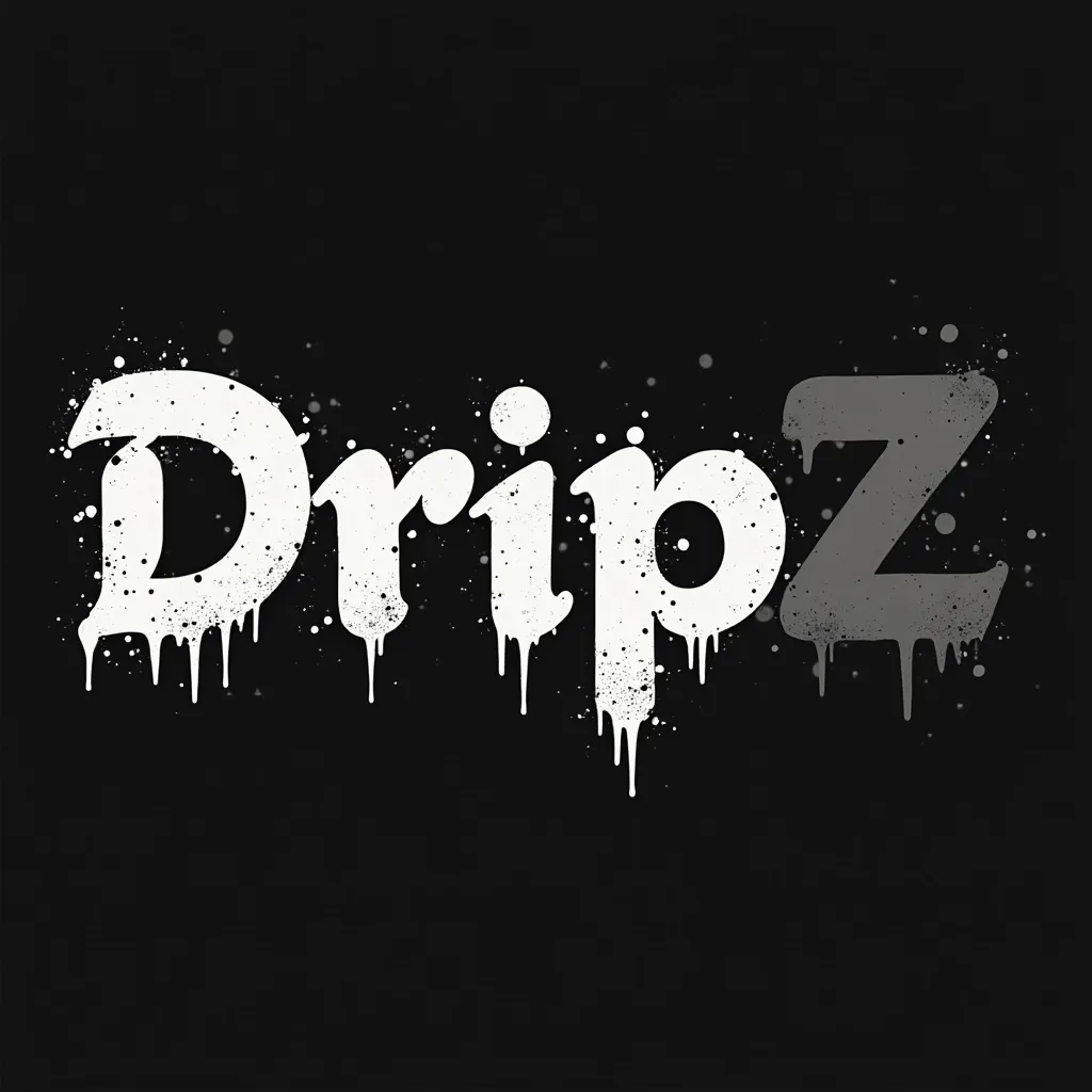 Prompt: I want a logo which says dripz in a unique way make it black and white and another white and black make it more philadelphia style

