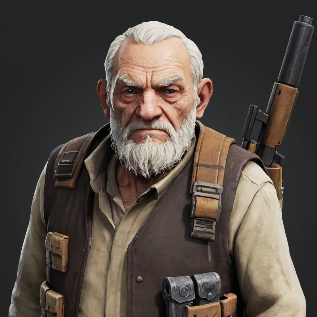 Prompt: old man bountyhunter
