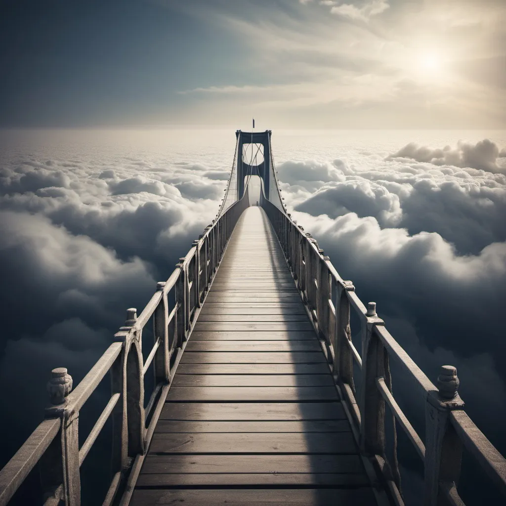 Prompt: Crossing the bridge of the hereafter