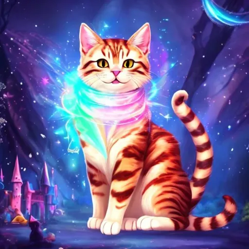 Prompt: A magical cat in universe 