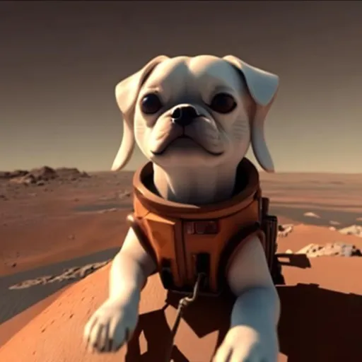 Prompt: cute dog on mars 

