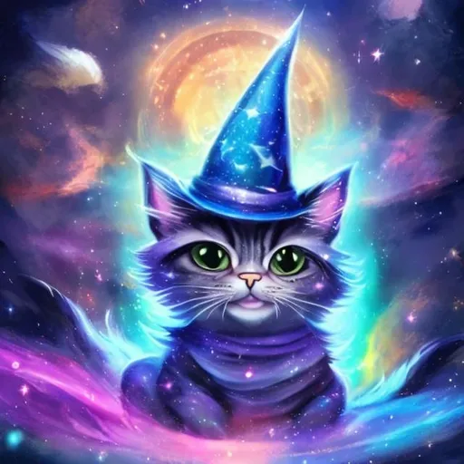 Prompt: A magical cat in universe 