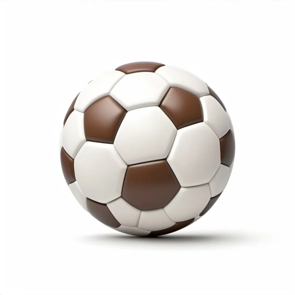 Prompt: An emoji of a football, clean white background