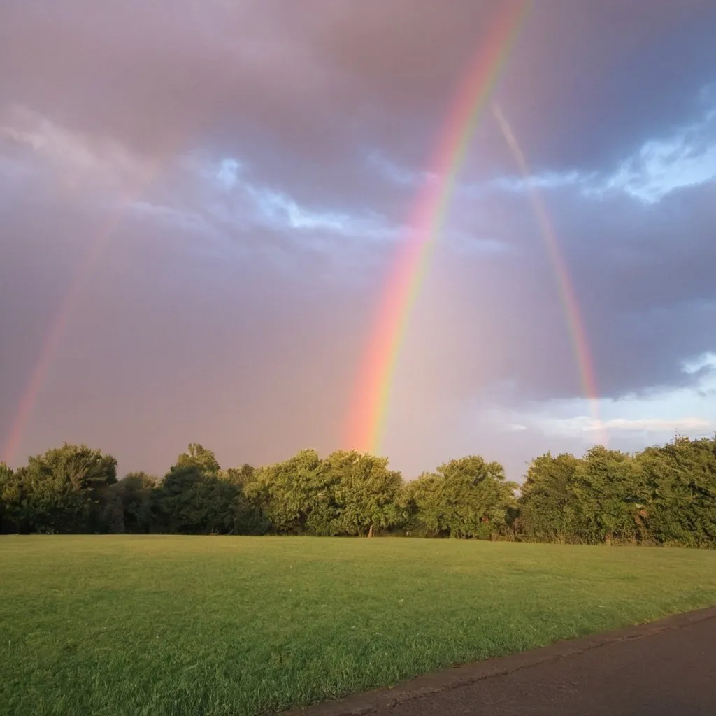 Prompt: rainbow sky