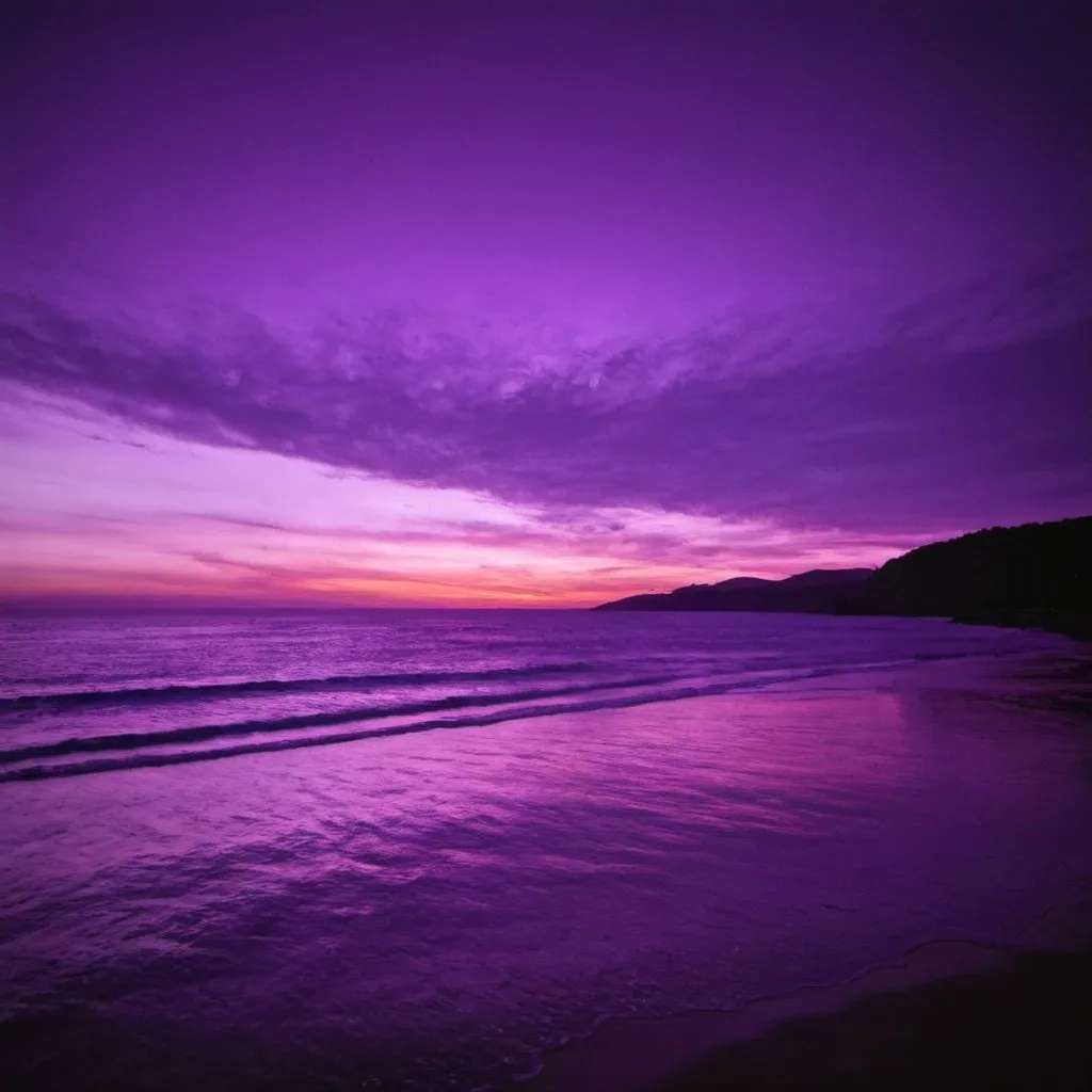 Prompt: purple sunset