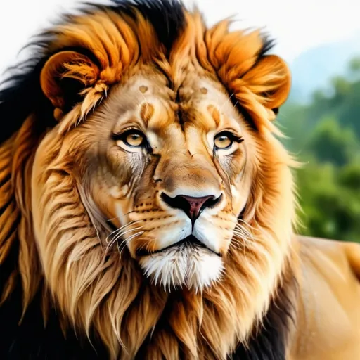 Prompt: Draw a lion picture in 4K resolution. Make it professional. No mistakes. Make it colorful.