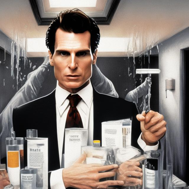 Prompt: patrick bateman 