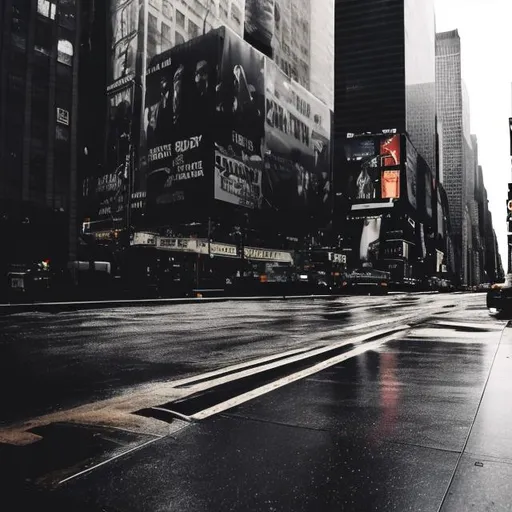 Prompt: new york sad empty rain




