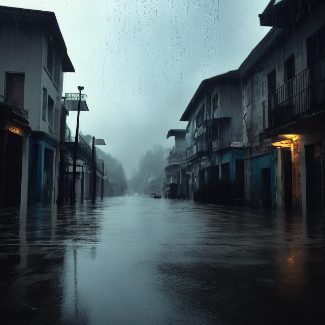 Prompt: sad rainy place