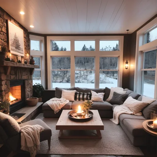 Prompt: cozy living room