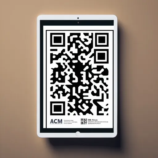 Prompt: Generate a QR code for (ACM Talks), creative and digital art-inspired design, intended for printing, white A4 paper, incorporate unique shapes and lines, enhance the visual appeal, add the text "Scan Me" below the QR code, vibrant colors, sleek and modern elements, visually dynamic composition, high resolution, ultra-detailed, professional look, crisp and clear lines, eye-catching, seamlessly integrated text and elements, ready to use for marketing materials.