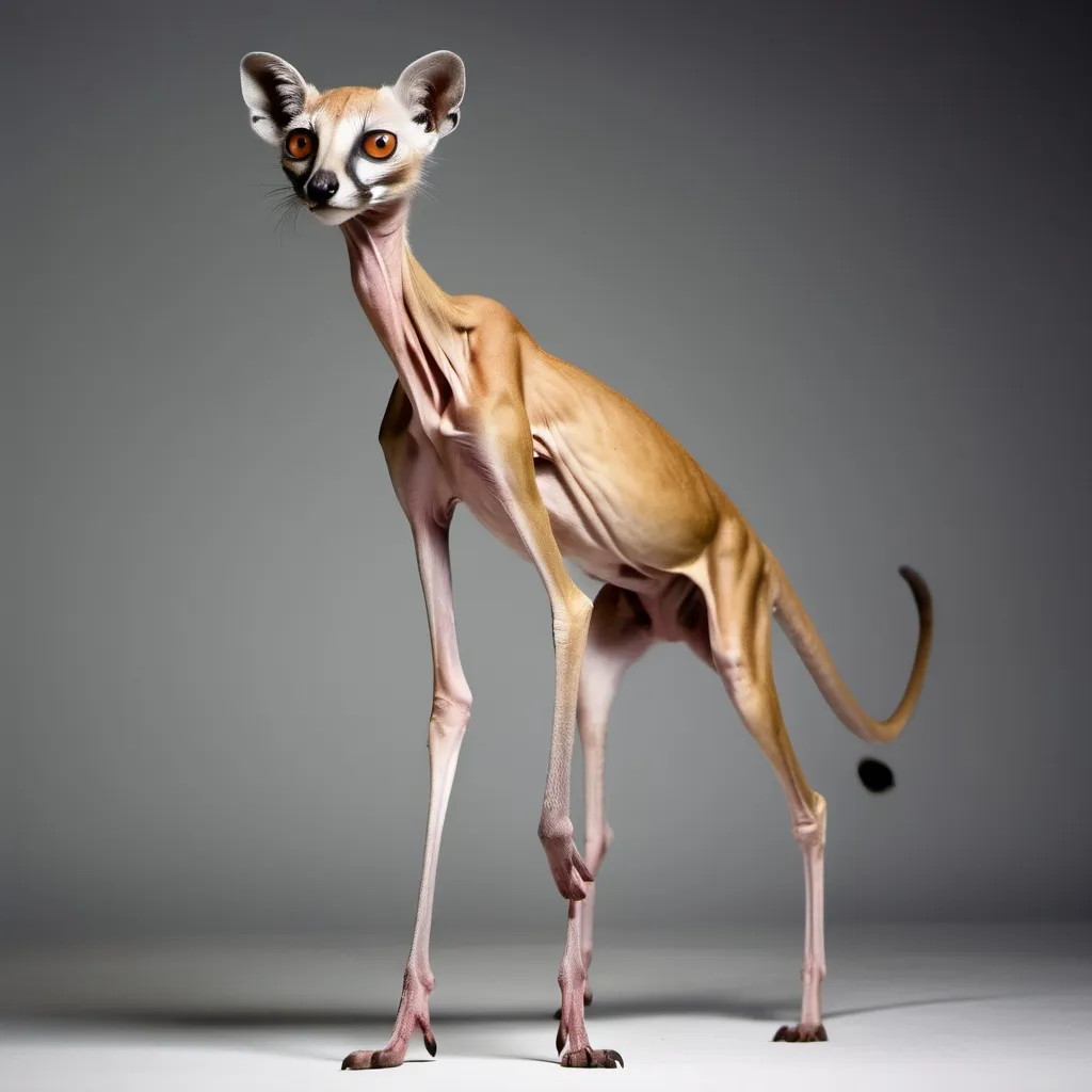 Prompt: an animal on two legs that is skinny and attractive