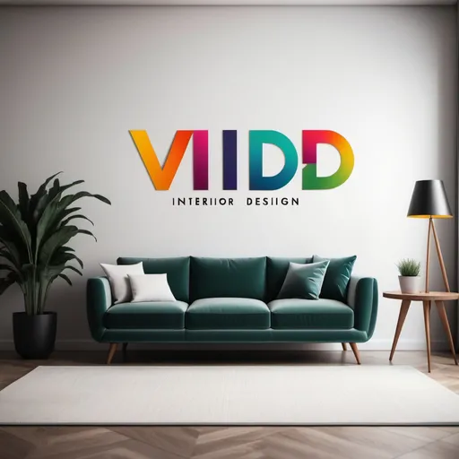 Prompt: a logo for an interior design with the word vivid