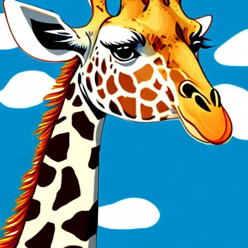 Prompt: Giraffe cartoon