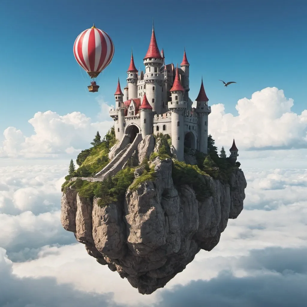 Prompt: Flying castle 