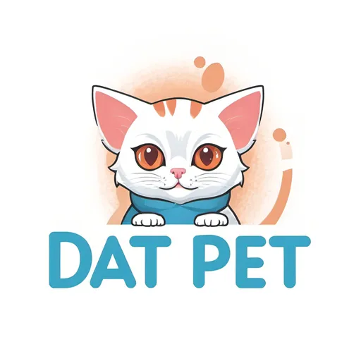 Prompt: create a logo with a kitten and written Dat Pet