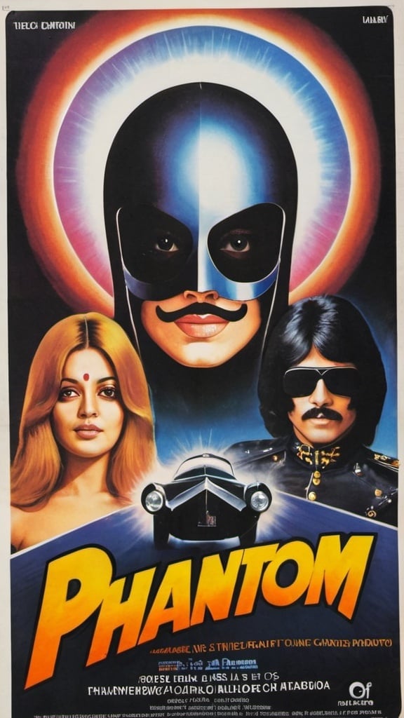 Prompt: Poster for a Bollywood remake of Phantom of the Paradise, 70s