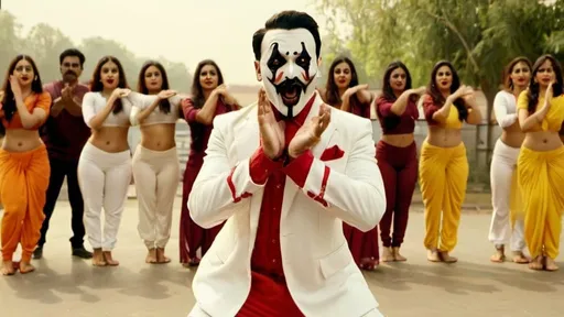 Prompt: Screenshot from a dance number in a Bollywood remake of Terrifier 