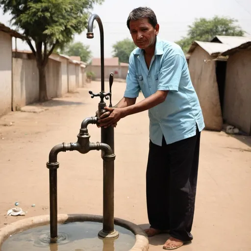 Prompt: The seller of the water faucet that Joges