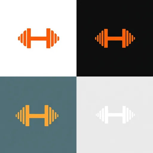 Prompt: logo for my business (hylift with aidan) but want some sort of fitness incorporated - make it orange and a straight clearer font