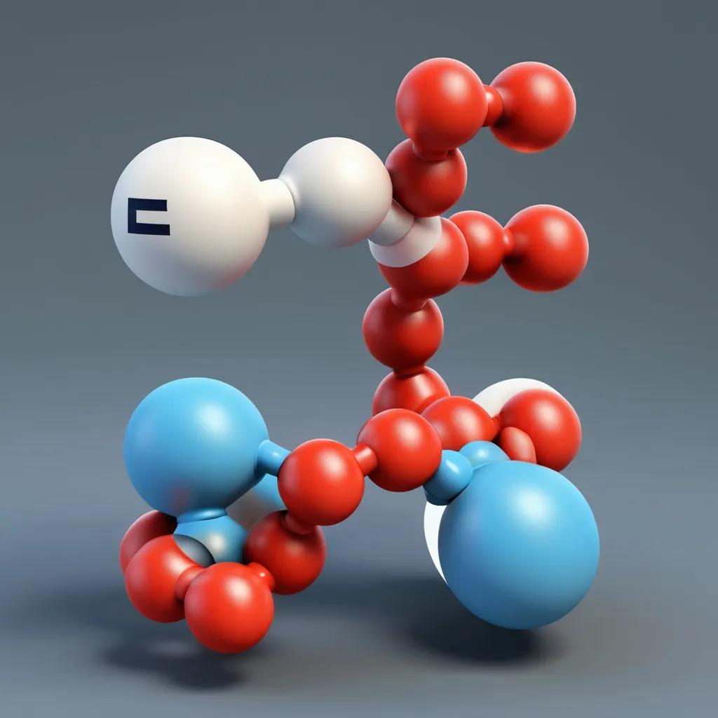 Prompt: Using molecules create a very simple but realistic model that represents the letter E