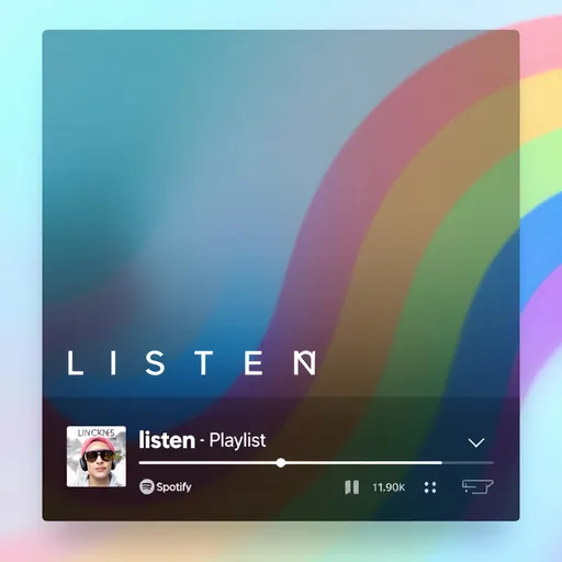 Prompt: Make Spotify playlist photo playlist name is just listen