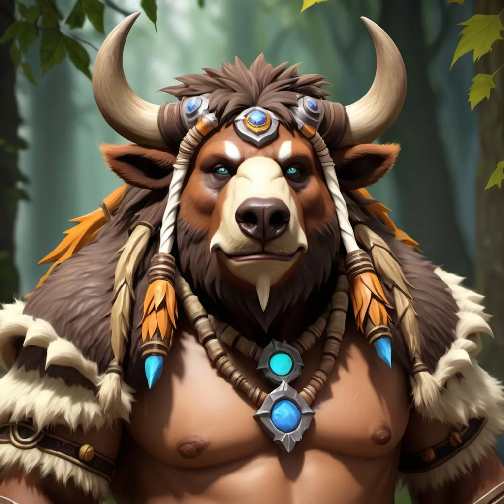 Prompt: Tauren druid in bear form form World of Warcraft