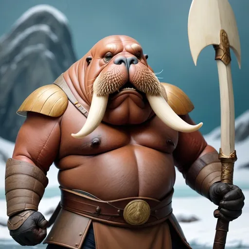 Prompt: Walrus is a warrior