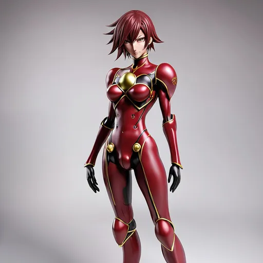 Prompt: Kallen kozuki from code geass, standing full body, good quality