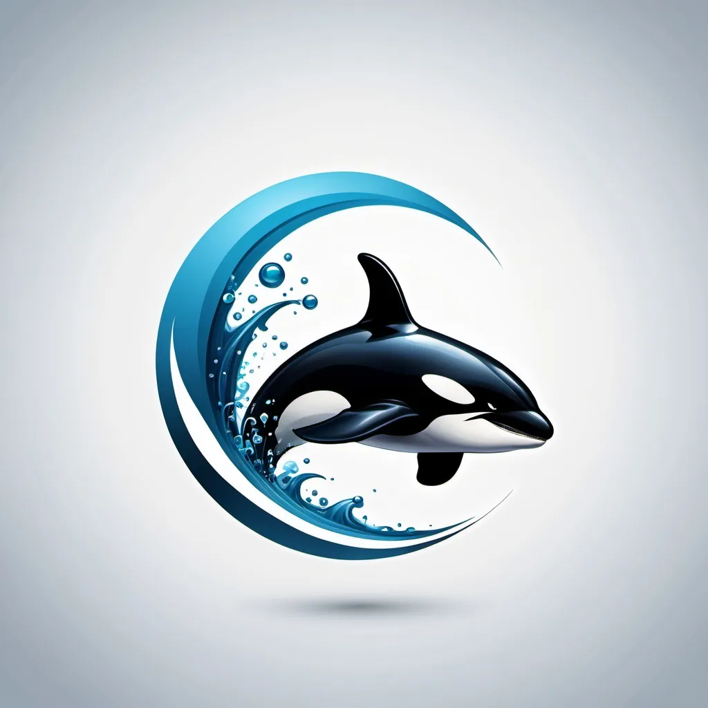 Prompt: create a logo written "orka automation" as company name but an orca picture
