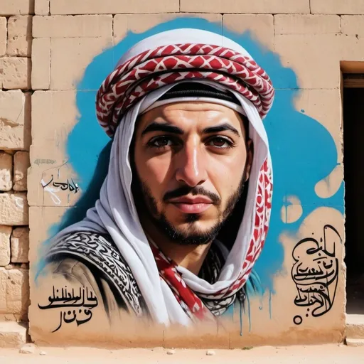 Prompt: Jordanian culture graffiti style