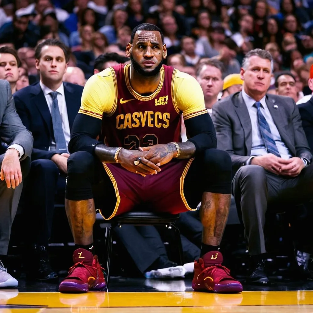 Prompt: Lebron James hurting himself
