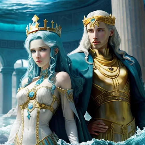 Prompt: Atlantis king and queen