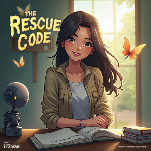 Prompt: The Rescue Code Cover ArtCode of Heart: Rescue MissionThe Glitch in the LabRescue Code in Action!The Rescue Code: Battling RobotsKorean American Teacher in ClassroomThe Guardians and the DoorwayThe Instructional Comic QuestSmiling Woman with Butterfly MuralSerene Butterfly Woman in Sunlit ForestThe Rescue Code AdventureThe Rescue Code AdventureEl Código de RescateThe Glitch in the LabEl Código de RescateThe Rescue Code: Tech Lab MysterySaving Mr. McBride: Robotics RescueRobot Troubles in the ClassroomClassroom Robotics and Perseverance LessonsRobotics Club Introduction in TechLABThe TechLAB Adventure BeginsRobo’s Malfunction in Tech LabTechLAB Troubles and Robo's GlitchRobo's Glitch in the LabGlitch Quest: Heart of TomorrowCode of the Heart RescueCode of the Heart: Teamwork UnitesCode Glitch and Robotic RescueThe Code That Changed EverythingCode of the Heart: A Bright FutureCode of Heart: A Tech MysteryA Strange Glitch UnfoldsCode of the Heart: TechLAB GlitchUnusual Day at Bonita AcademyMrs. Kim, Second-Grade TeacherMrs. Kim Character ProfileMrs. Kim: Confident and Thoughtful PosesThe Code of Heart: Heroes UniteEl Código del CorazónMr. McBride Character SheetEl Rescate del Profesor McBrideThe Bonita Rescue CodeBonita Academy's Curious Tech MomentBonita Academy's Troubling Tech MysteryRobot Rescue: Brave Students UniteBonita Academy: Glitch in MotionCode of the Heart: The Rescue