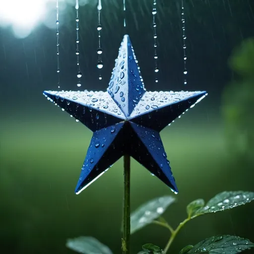 Prompt: Star with rain