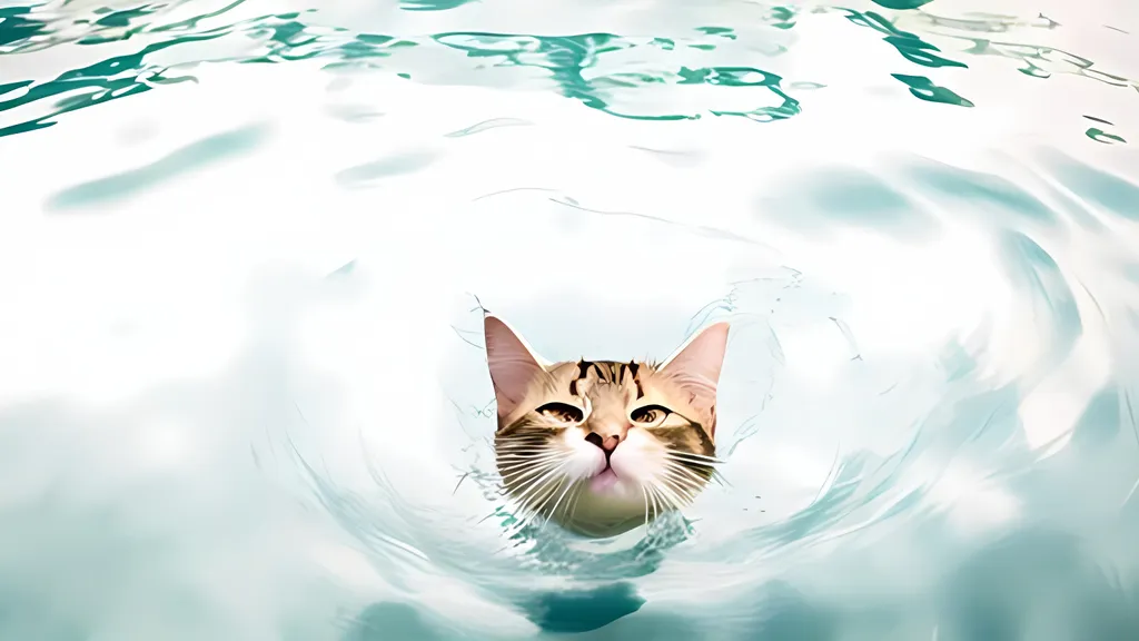 Prompt: cat swimming
