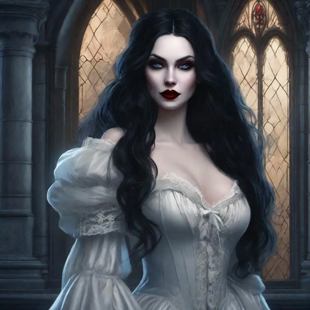Gorgeous 25YearOld Victorian Vampire Woman in Dark Corset