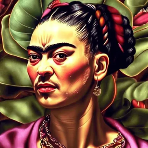 Prompt: ultra beautiful and lifelike realistic Frida Kahlo  portrait 