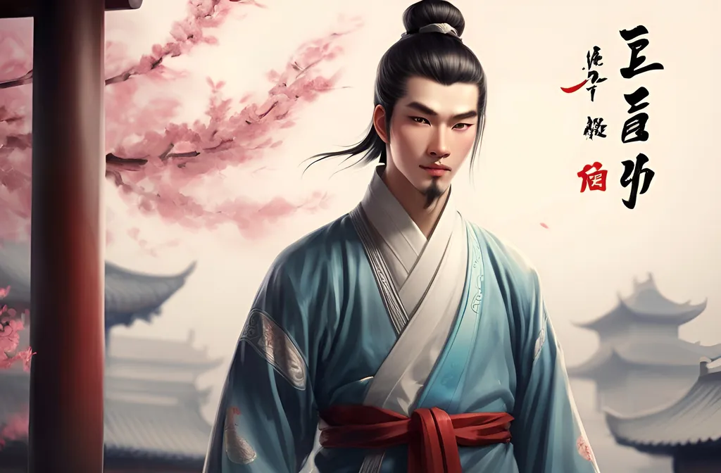 Prompt: "ข้าน้อยชื่อหลี่เฟยหยาง" เขาแนะนำตัว "เพิ่งเดินทางมาที่นี่ได้สามวัน" จีนโบราณ 
อารมณดี ชายรักชาย