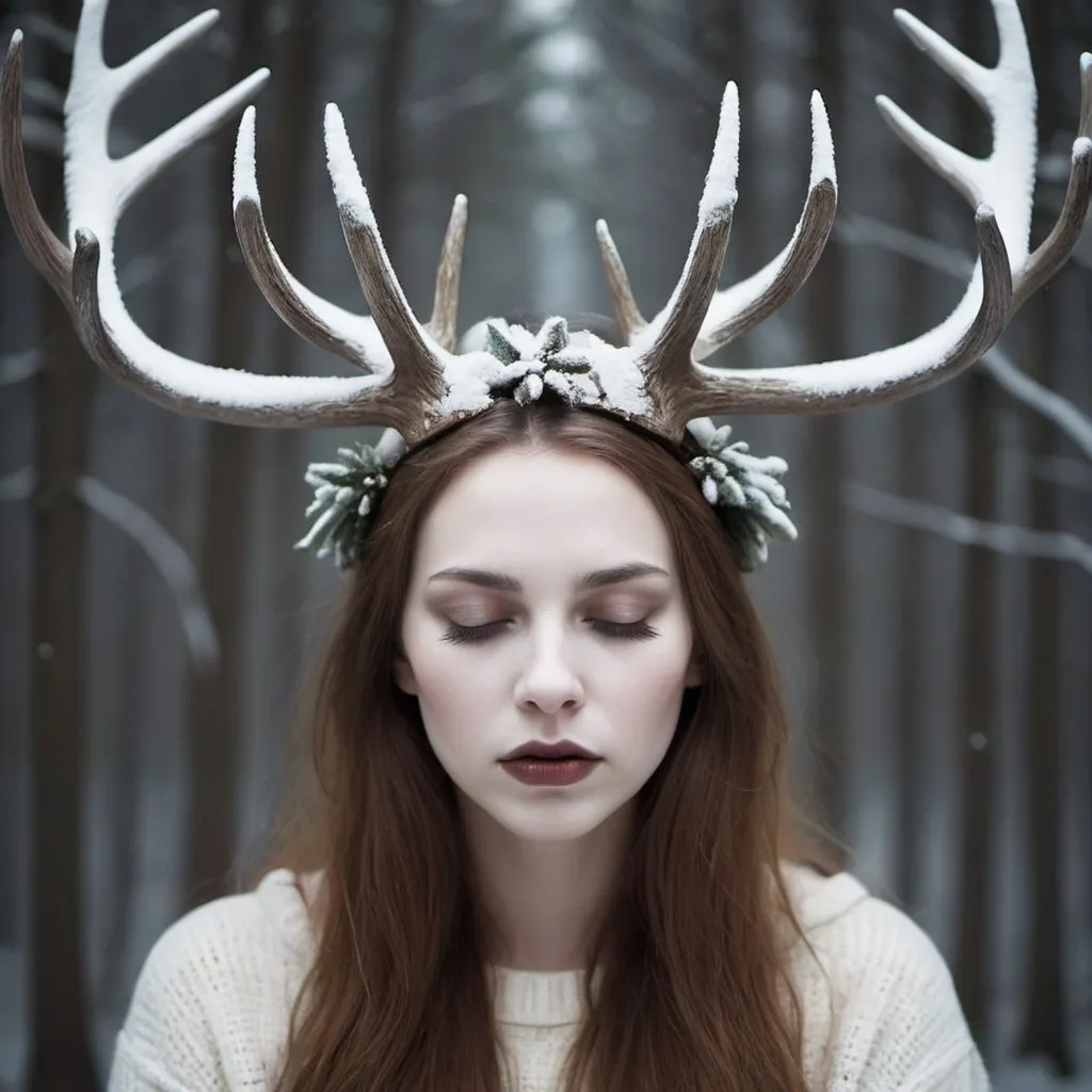 Prompt: art in silence,
Like a mirror.
white face
The antlers on your head
sleeping face
winter
look at yourself,
and discover a new you