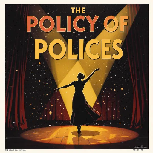 Prompt: A Broadway musical poster for The Policy of Policies