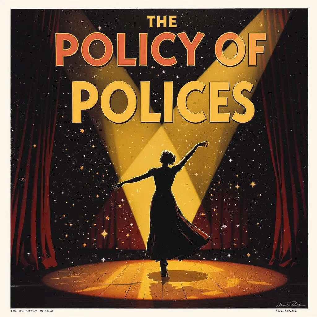 Prompt: A Broadway musical poster for The Policy of Policies
