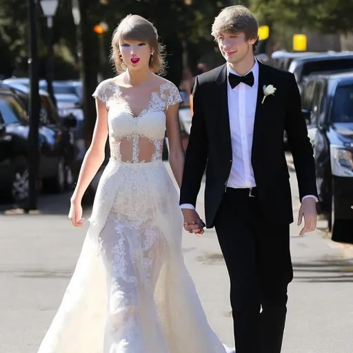 Prompt: Taylor swift wedding dress 