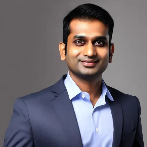 Prompt: A linkedin profile picture of an Indian Male age 35, is managing director of a technology firm